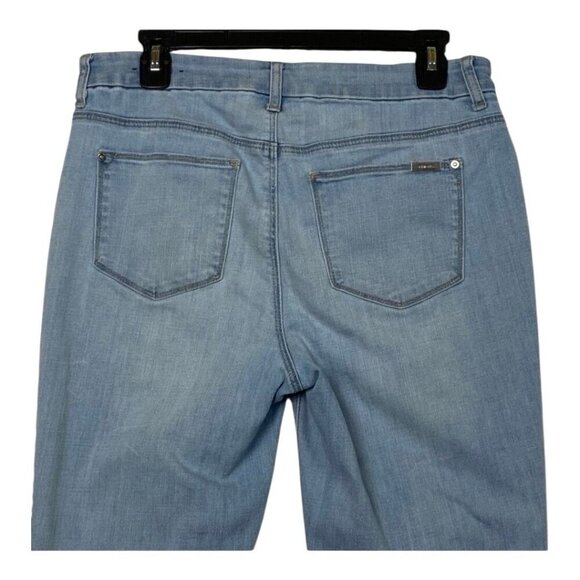 Chicos So Slimming Girlfriend Raw Hem Crop Jeans~Size 0.5 (S/6)~Light Blue - Picture 7 of 10